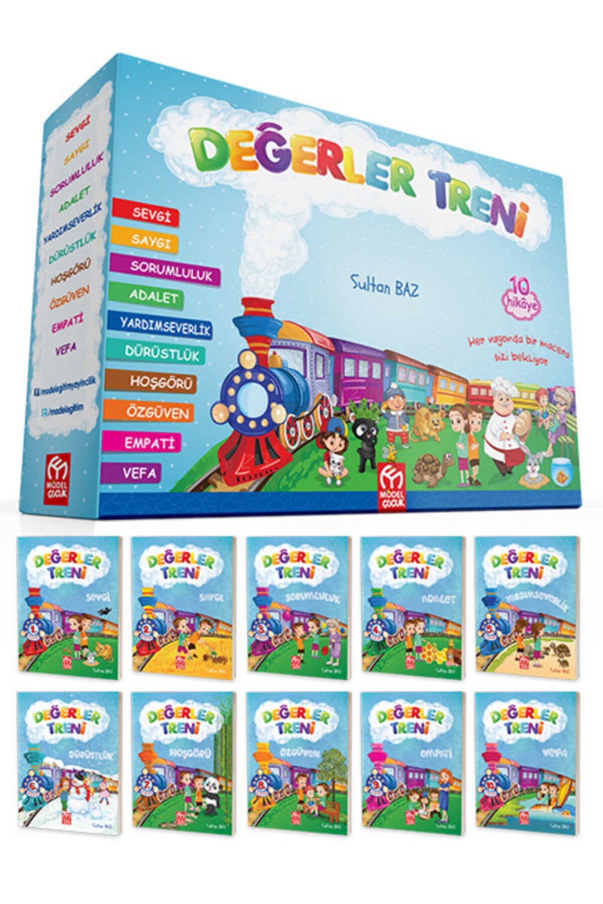 0_org_zoom Model Çocuk Değerler Treni Hikaye Serisi 2. Ve 3. Sınıflar Için 10 Kitap - Görsel 1