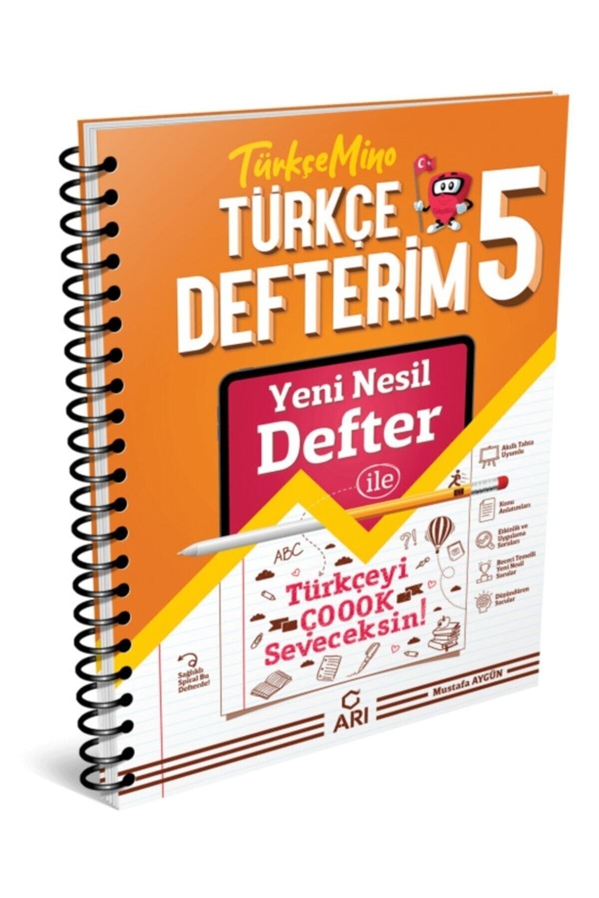 1_org_zoom Arı Yayınları 5.sınıf Akıllı Türkçe Defteri Yeni Müfredat - Görsel 1