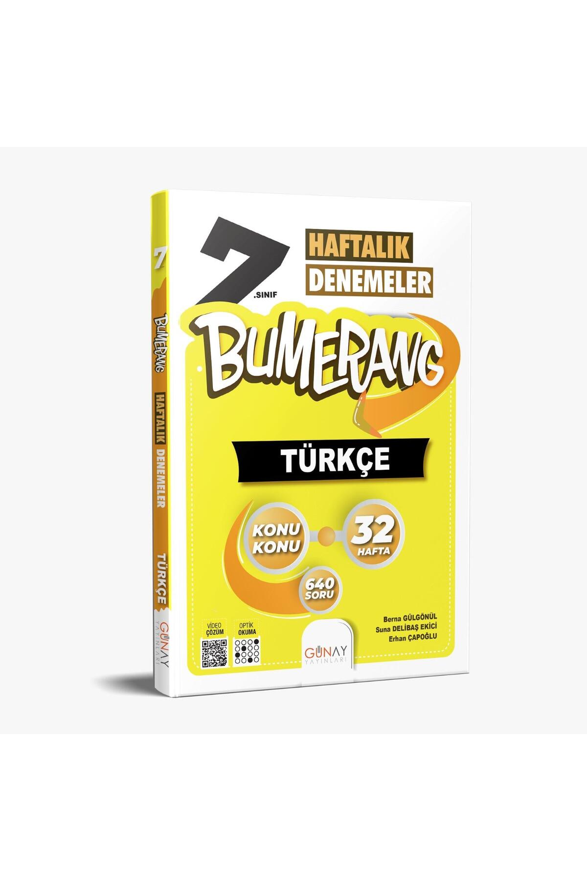 1_org_zoom GÜNAY YAYINLARI 7. SINIF BUMERANG TÜRKÇE 32 HAFTALIK DENEMELER (YENİ MÜFREDAT) - Görsel 1