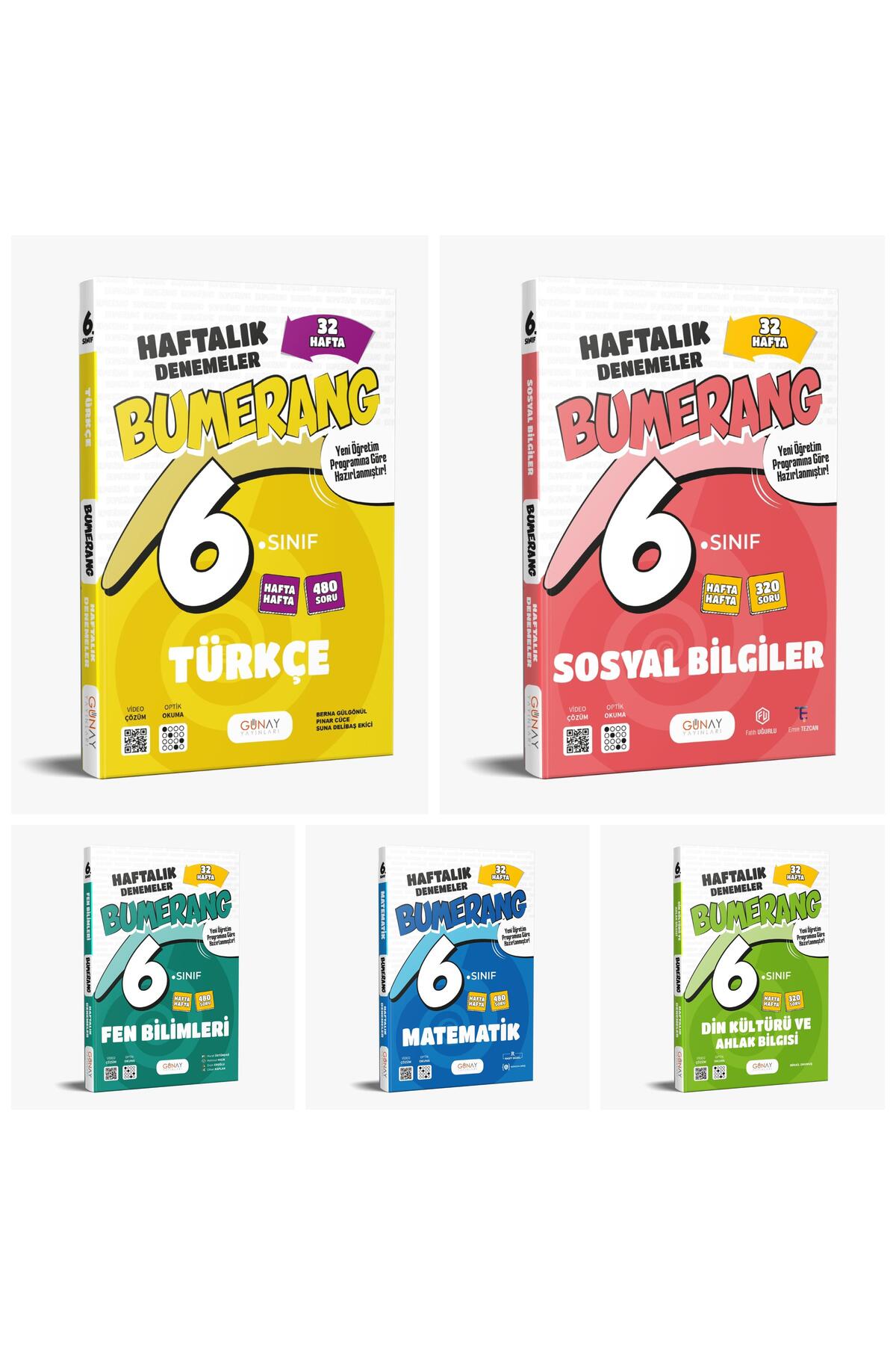 1_org_zoom GÜNAY YAYINLARI 6. SINIF TÜM DERSLER BUMERANG 32 HAFTALIK 5'Lİ SET (GÜNCEL MÜFREDAT) - Görsel 1