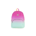 Rainbow Kız Çocuk Üç Bölmeli İlkokul ve Ortaokul Çantası - Pembe Yeşil Renk Geçişli - K1798