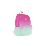 Rainbow Kız Çocuk Üç Bölmeli İlkokul ve Ortaokul Çantası - Pembe Yeşil Renk Geçişli - K1798 - Görsel 2