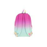 Rainbow Kız Çocuk Üç Bölmeli İlkokul ve Ortaokul Çantası - Pembe Yeşil Renk Geçişli - K1798 - Görsel 3