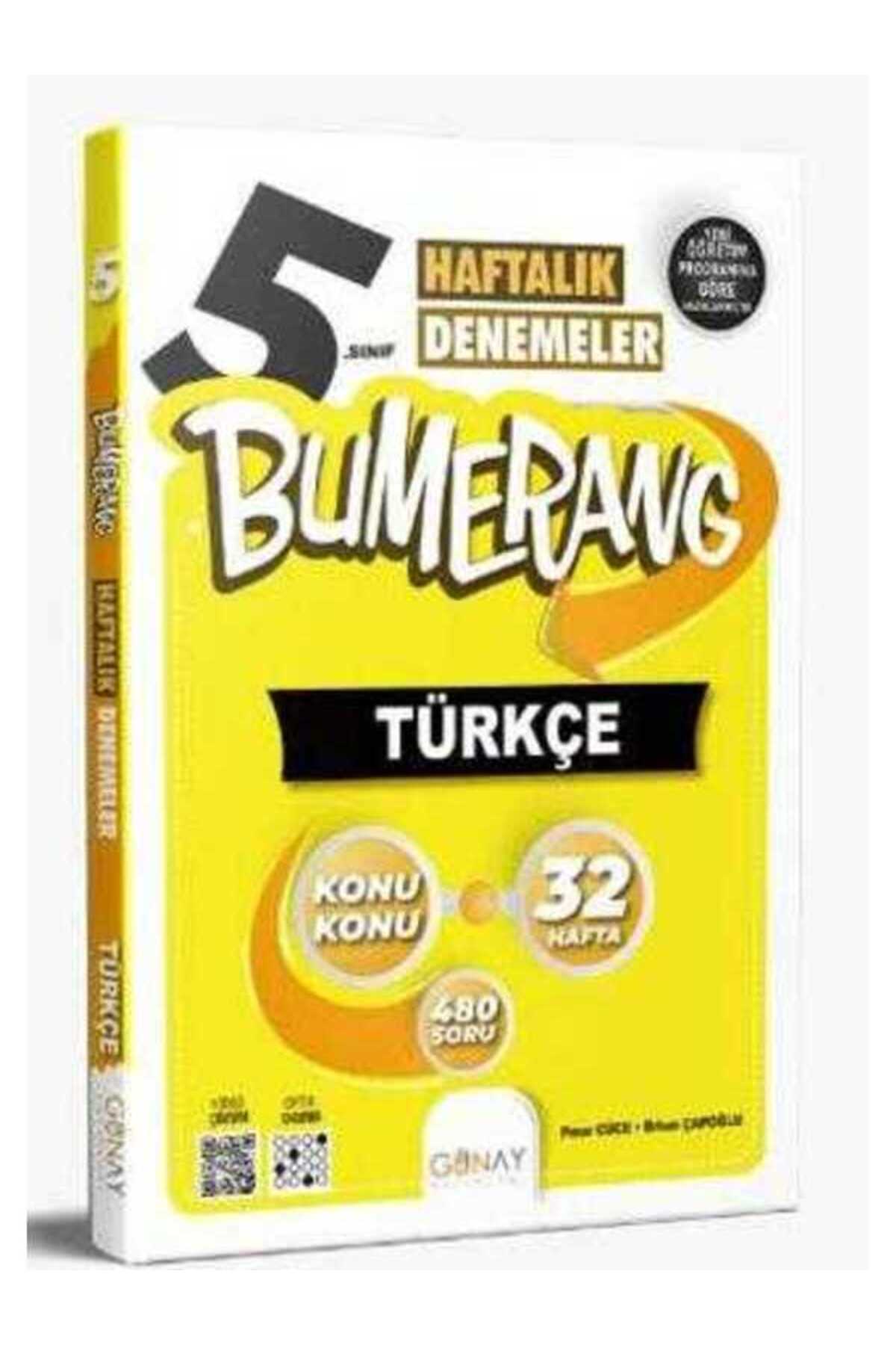 1_org_zoom Günay Yayıncılık 5.Sınıf Bumerang 32 Haftalık Türkçe Denemeleri - Görsel 1
