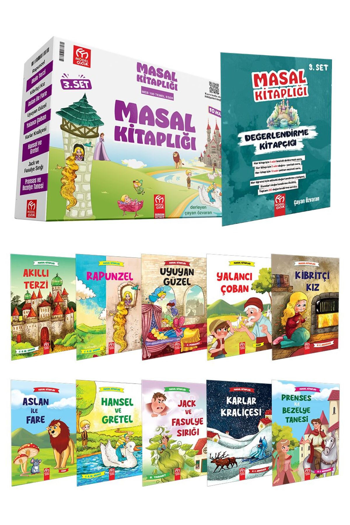 1_org_zoom Model Eğitim Yayıncılık Masal Kitaplığı 3. Set 10 Masal | Çocuklar İçin Eğitici ve Öğretici Masal Kitapları - Görsel 1