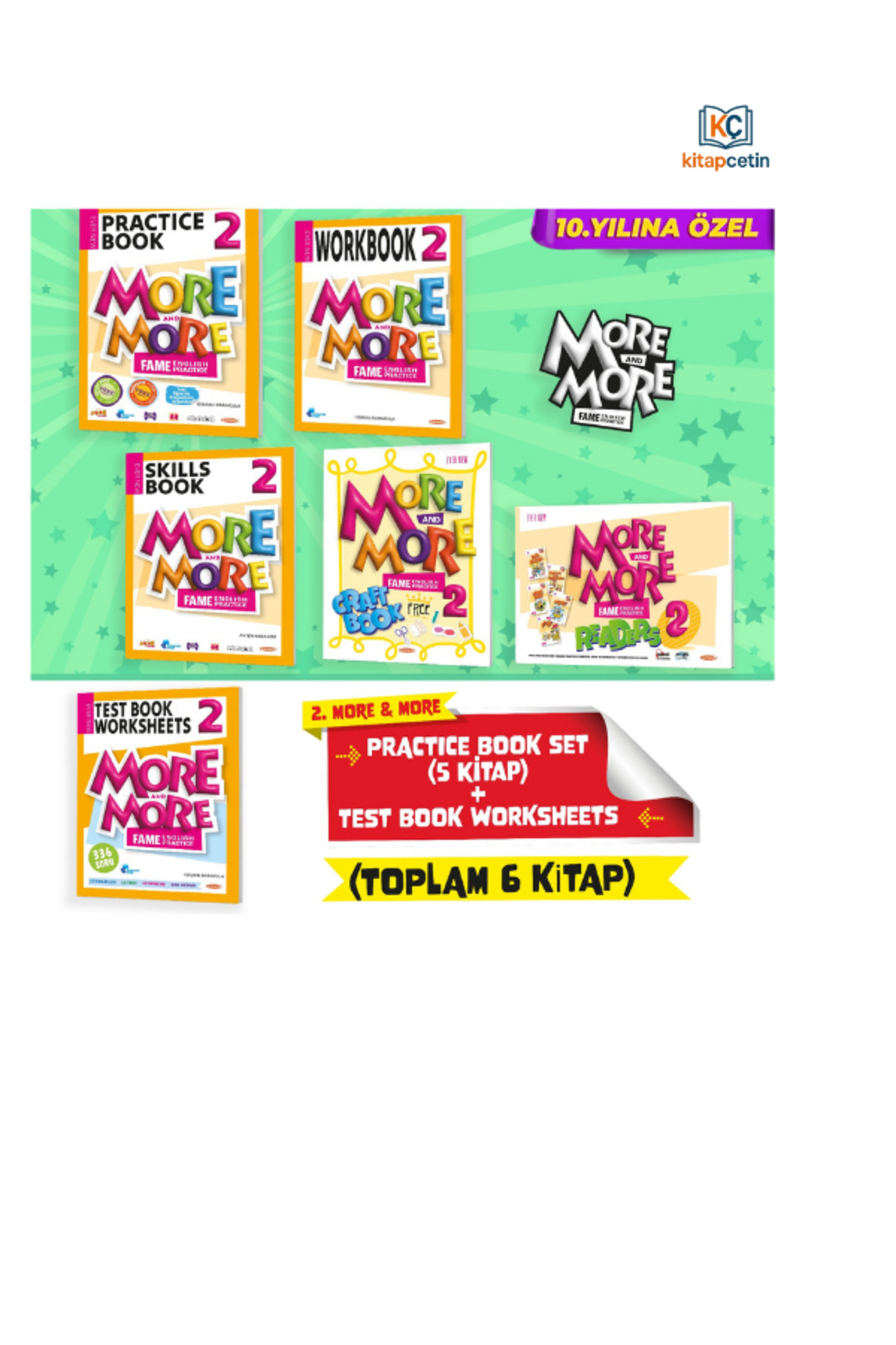 1_org_zoom Fenomen MORE&MORE 2 PRACTICE BOOK SETI 5 KITAP + TEST BOOK WORKSHEETS YENİ - Görsel 1