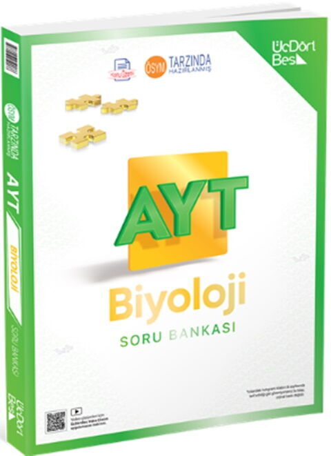 ÜçDörtBeş Yayınları 345 AYT Biyoloji Soru Bankası 2025-2026 ÜçDörtBeş Yayınları 345 AYT Biyoloji Soru Bankası 2025-2026 - Görsel 1