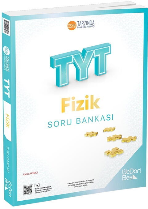 ÜçDörtBeş Yayınları 345 TYT Fizik Soru Bankası 2025-2026 ÜçDörtBeş Yayınları 345 TYT Fizik Soru Bankası 2025-2026 - Görsel 1