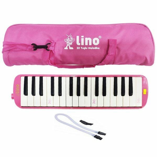 0001984886001-1-melodika Lino LN32PS 32 Tuşlu (Bez Çanta) Pembe Melodika - Görsel 1