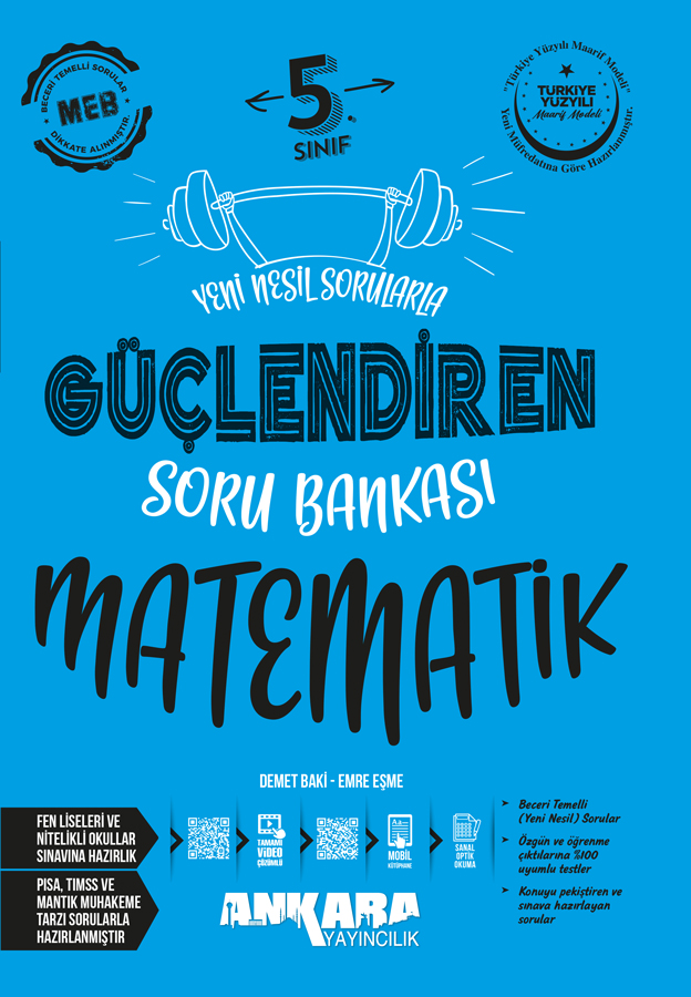 5Sinif-Matematik-Guclendiren-Soru-Bankasi_1-2026 Ankara Yayıncılık 5. Sınıf Güçlendiren Matematik Soru Bankası Güncel - Görsel 1