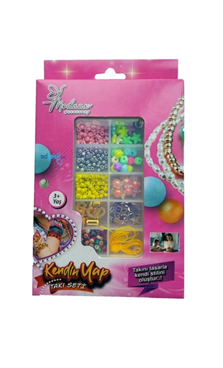 modaax-taki-seti-kutusu-mini-set–f03b1-2026 Modaax Takı Seti Kutusu Mini Set | Çocuklar İçin Eğlenceli Takı Tasarım Oyunu - Görsel 1
