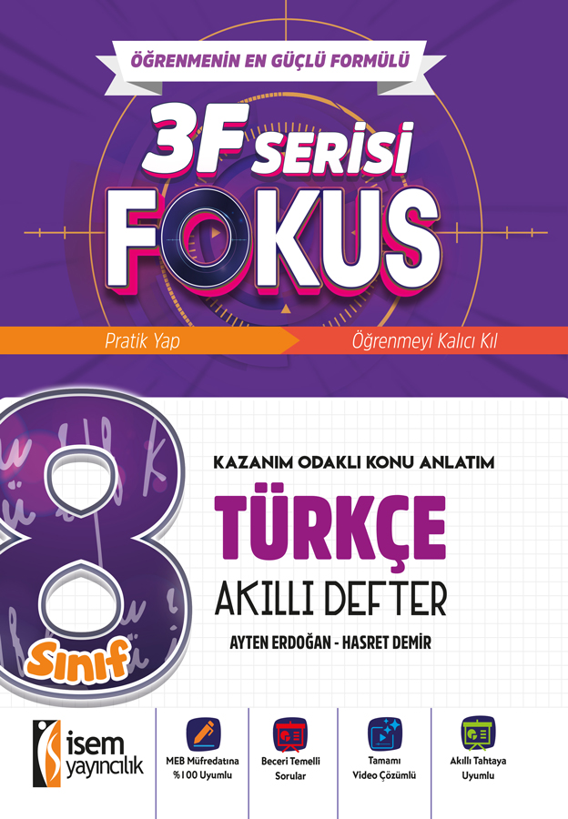 8SINIF-TURKCE-AKILLI-DEFTER_4-2026 İsem Yayıncılık 8.Sınıf Türkçe Akıllı Defter 2026 - Görsel 1