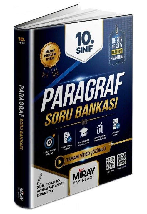 1789981993-2026 Miray Yayınları 10. Sınıf Paragraf Maarif Modeli Soru Bankası Çözümlü - Görsel 1