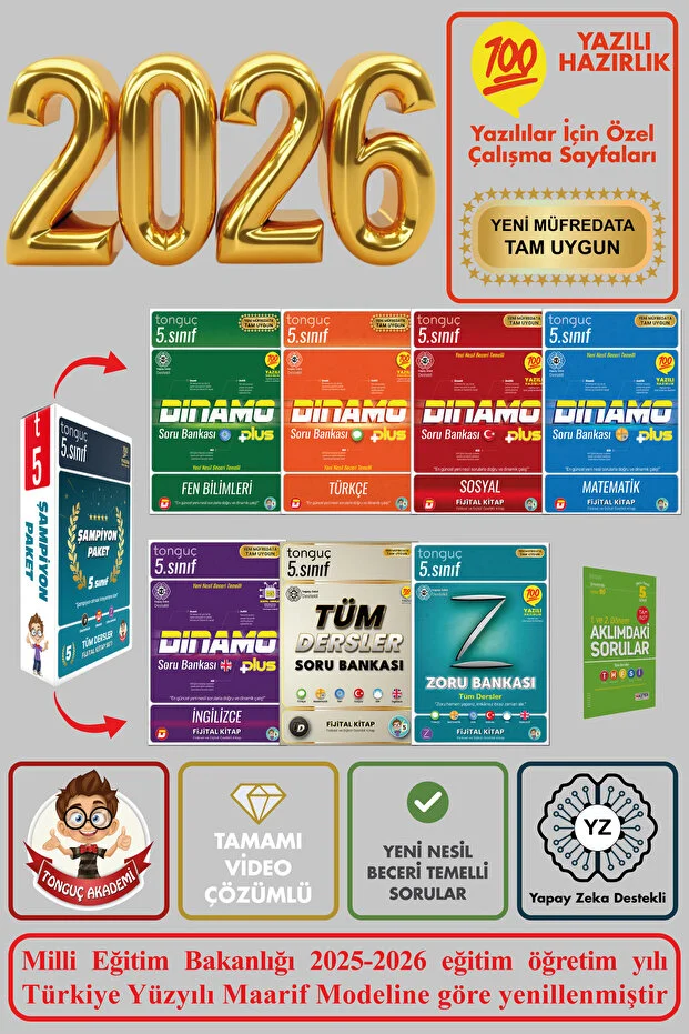 1_org_zoom-2026 Tonguç Yayınları 5. Sınıf 2027 Şampiyon Paketi Tüm Dersler Konu Anlatımlı Soru Bankası Seti - Görsel 1
